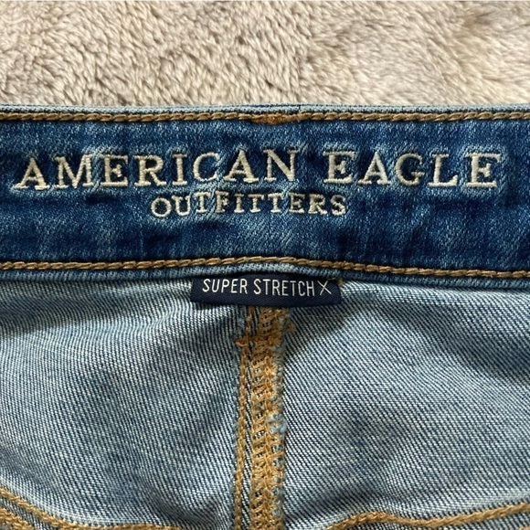 American Eagle Super Stretch Hi-Rise Jegging Skinny Jean Stonewashed Medium 6 R - Picture 11 of 14
